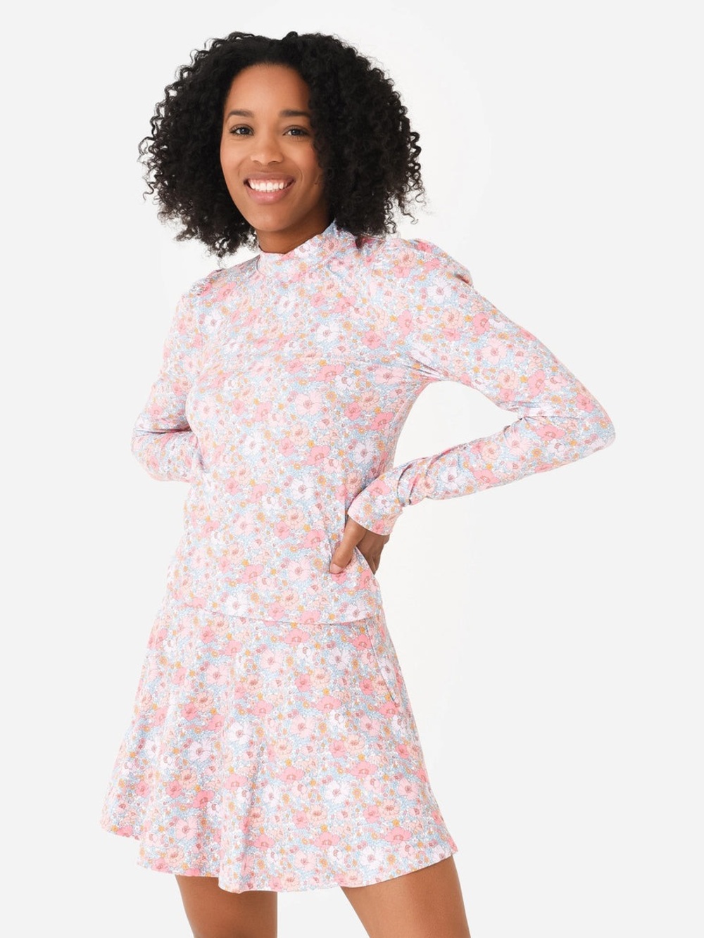 NWT Byrdie Golf Floral Print Park Top Women's Size Large